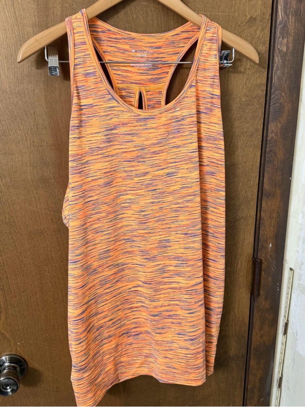 tek gear XL Orange Space-Dye Racerback Tank